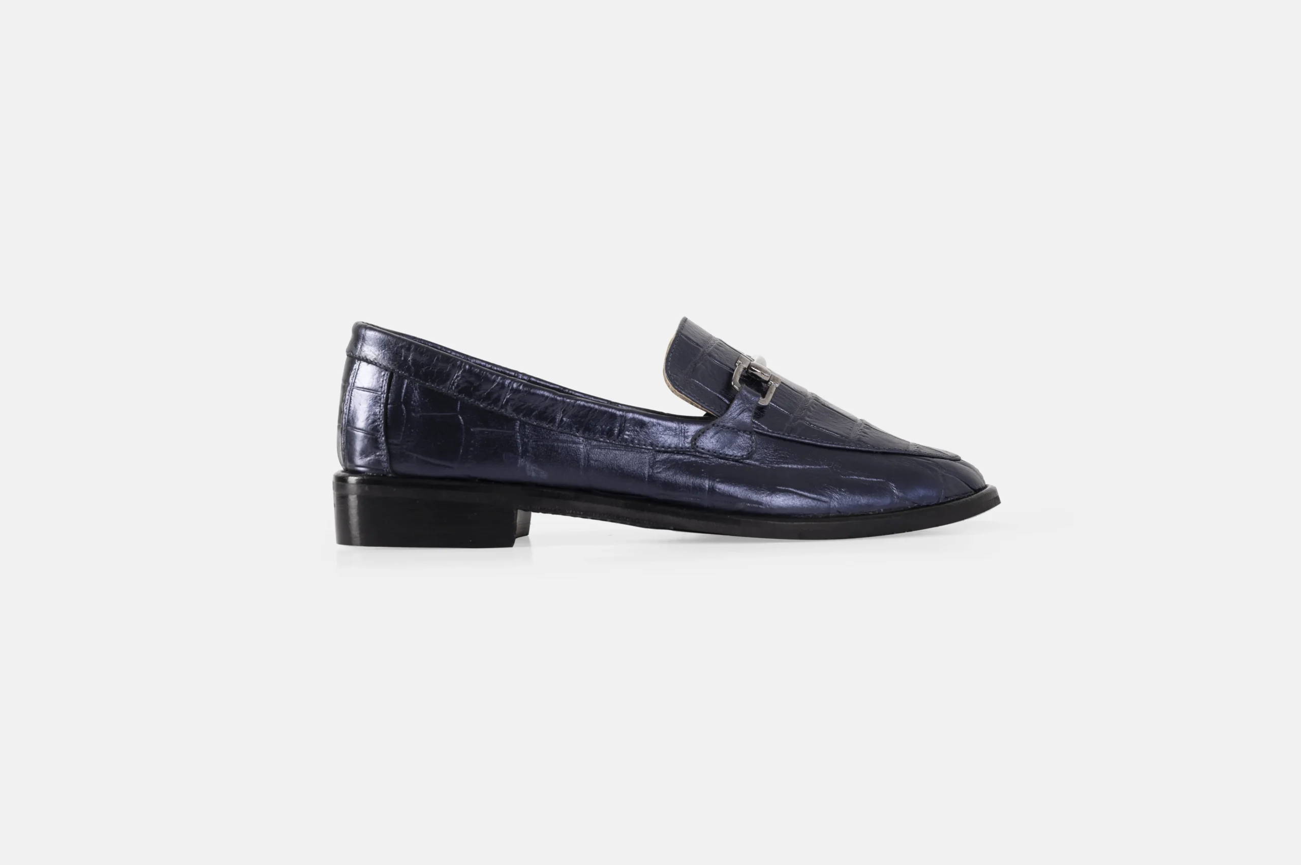 Zapato ZV23-03 Croco Azul Metalizado